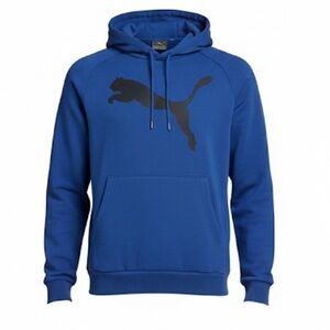 Puma Men's Blue Pullover Logo Sweatshirt Hoodie Size Small